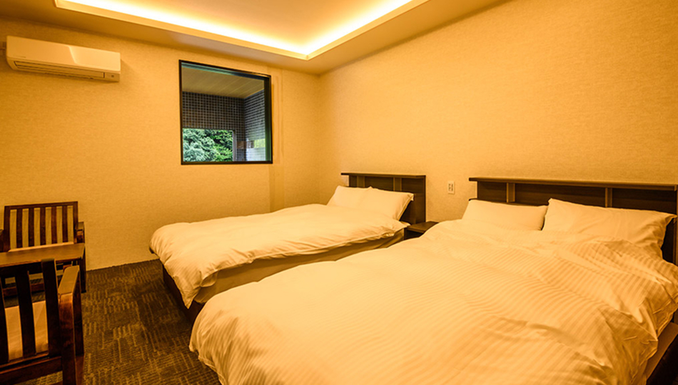 源泉露天風呂＆サウナ付き洋室ツイン